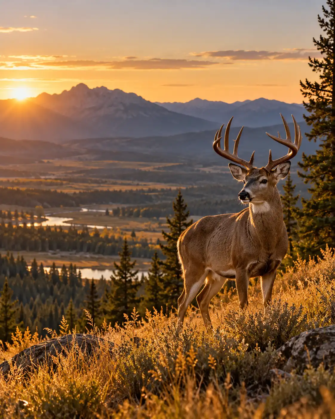 Majestic Buck in a Golden Mountain Valley-V1 Hunting Outfitter uses Google Ads